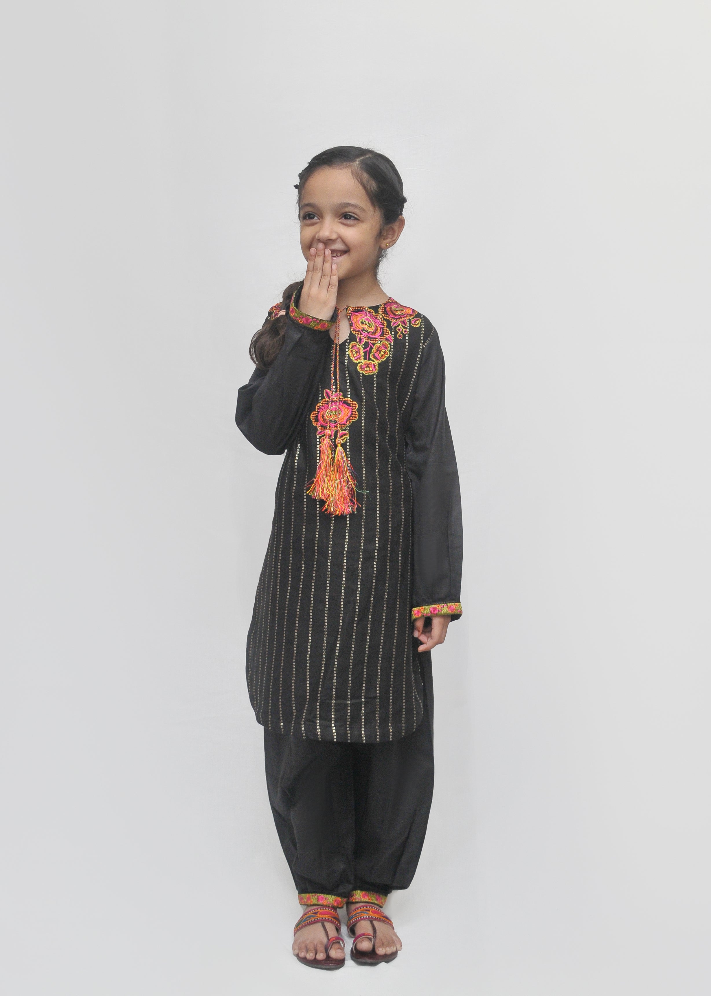 Embroidered Khaddar 2pc - Kids Winter Collection
