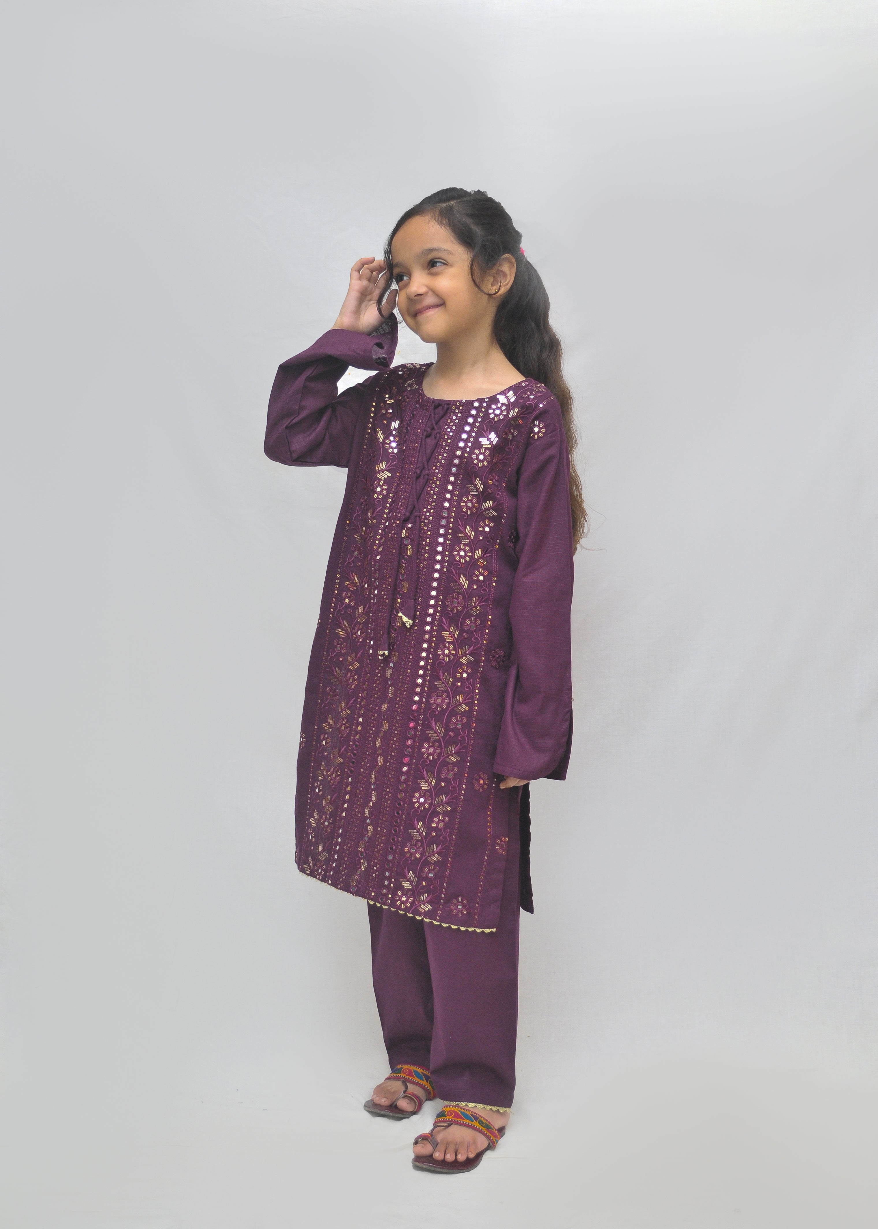 Embroidered Khaddar 2pc - Kids Winter Collection