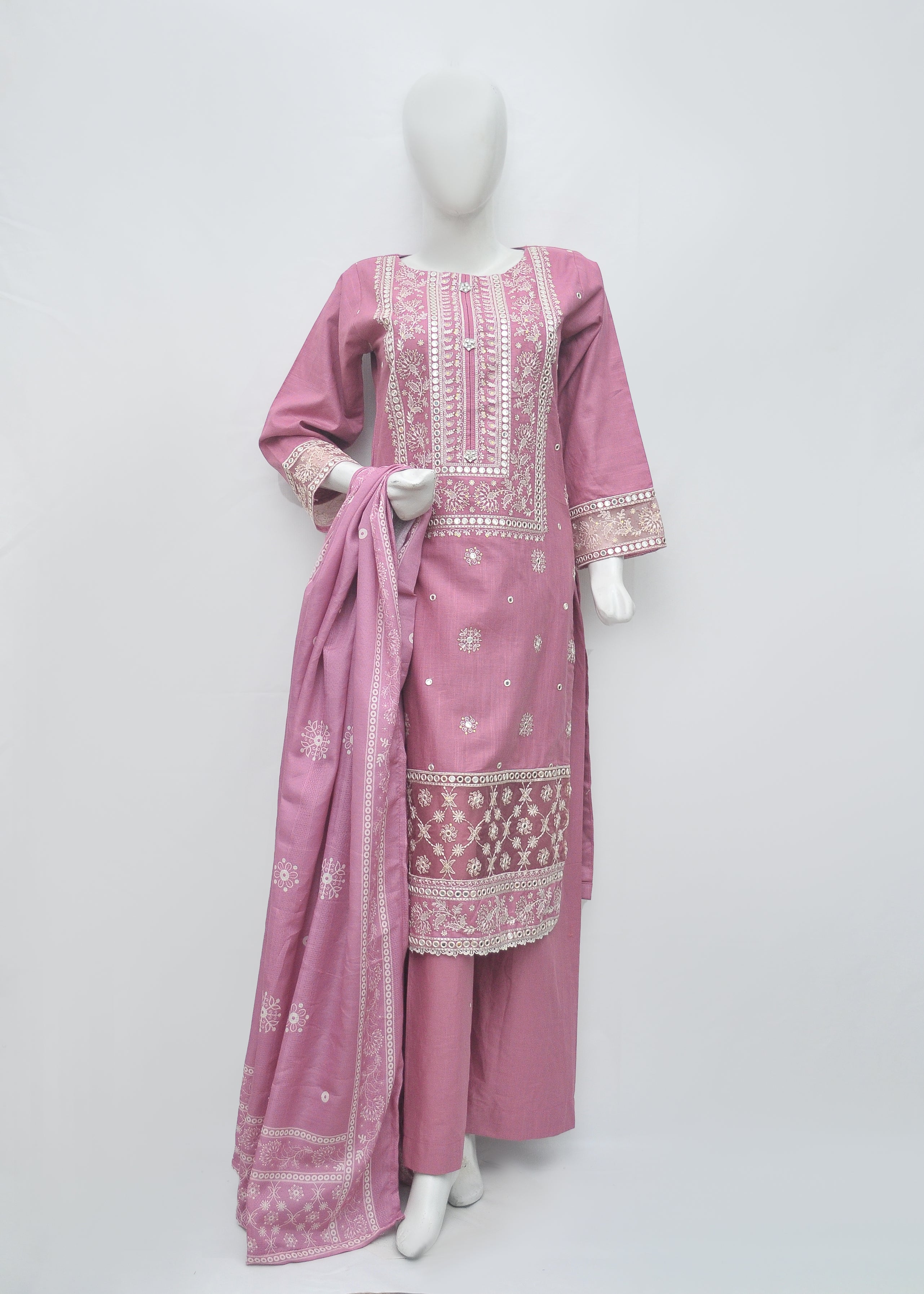 Embroidered Khaddar 3pc - Winter Collection