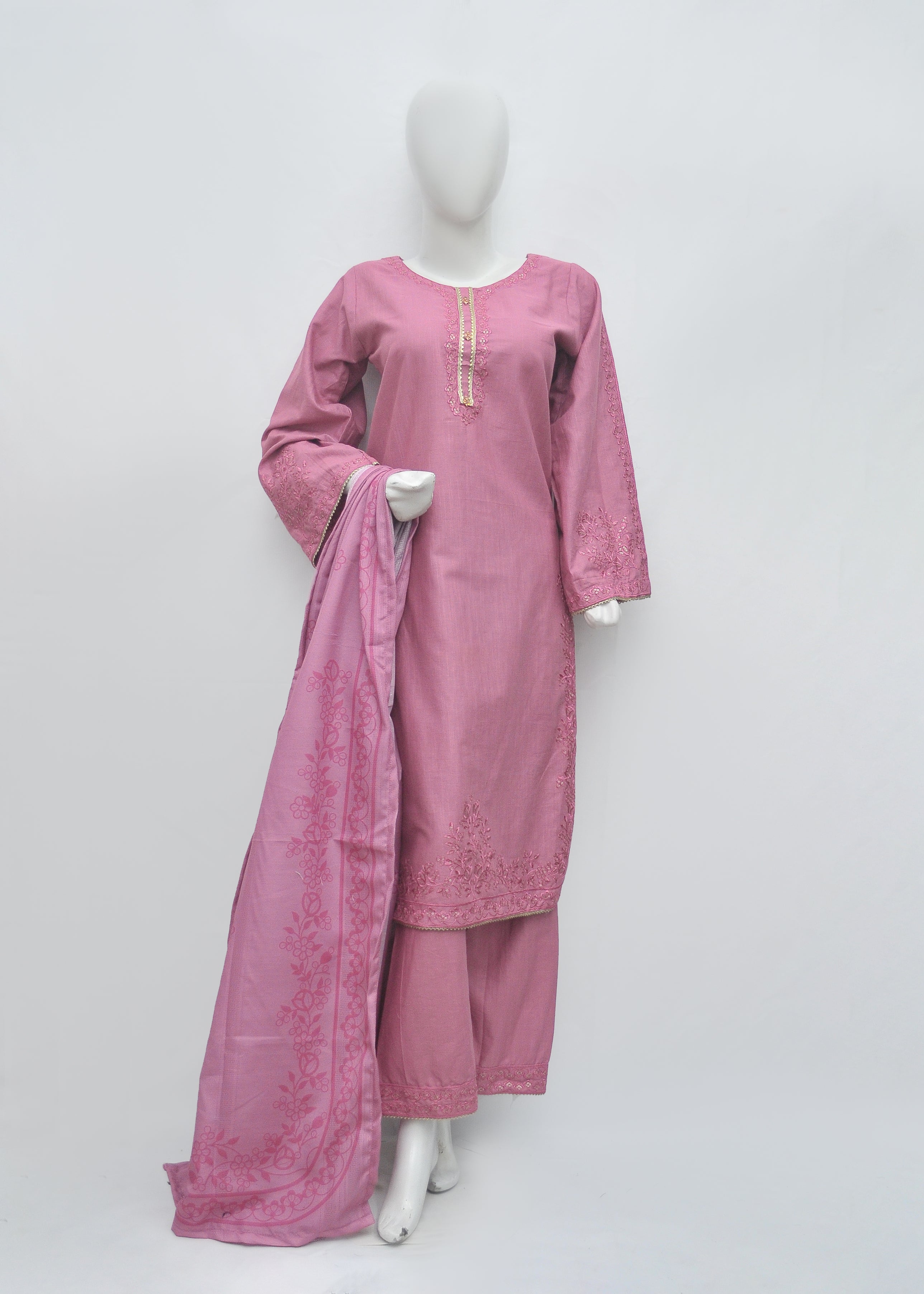 Embroidered Khaddar 3pc - Winter Collection