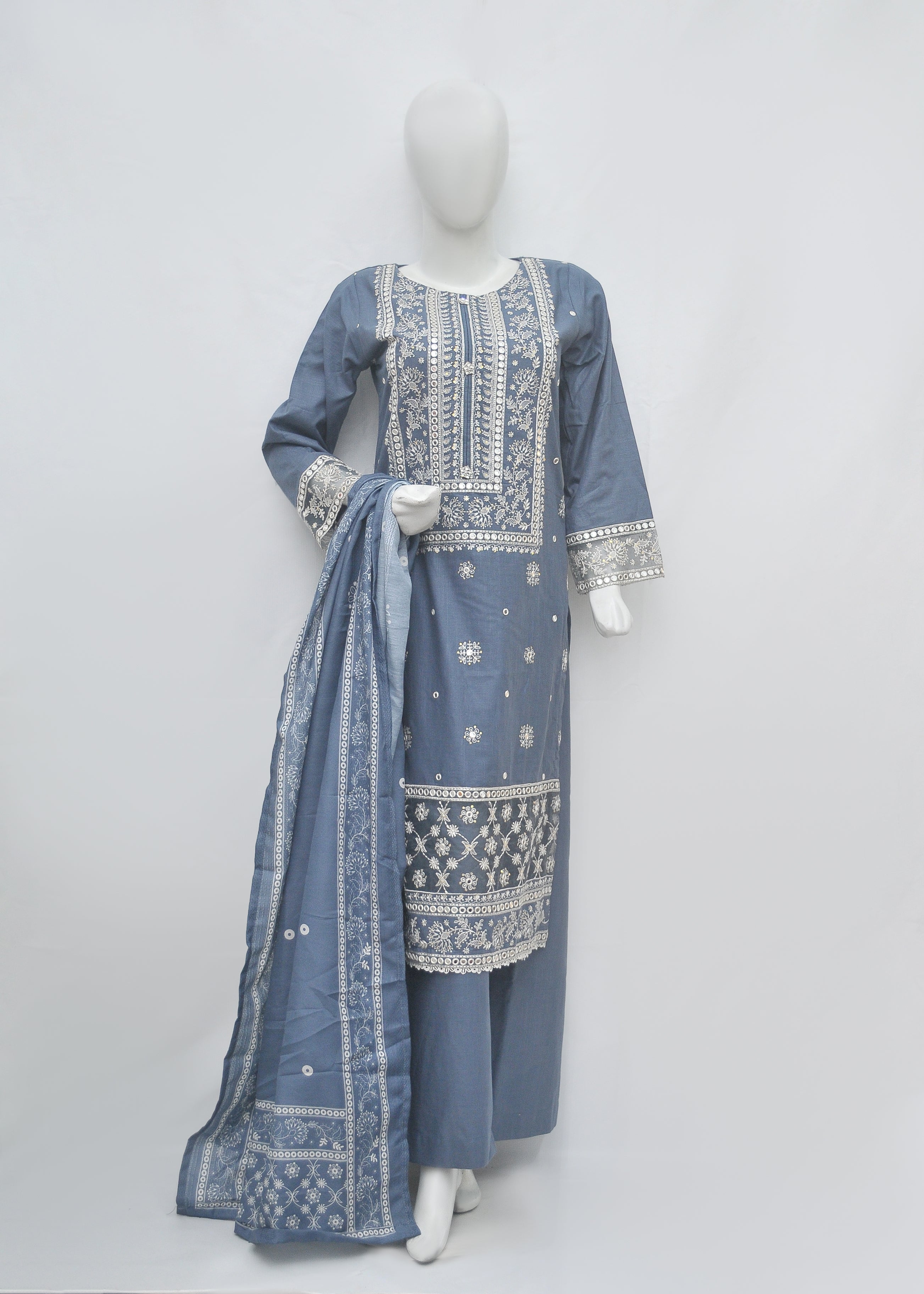 Embroidered Khaddar 3pc - Winter Collection