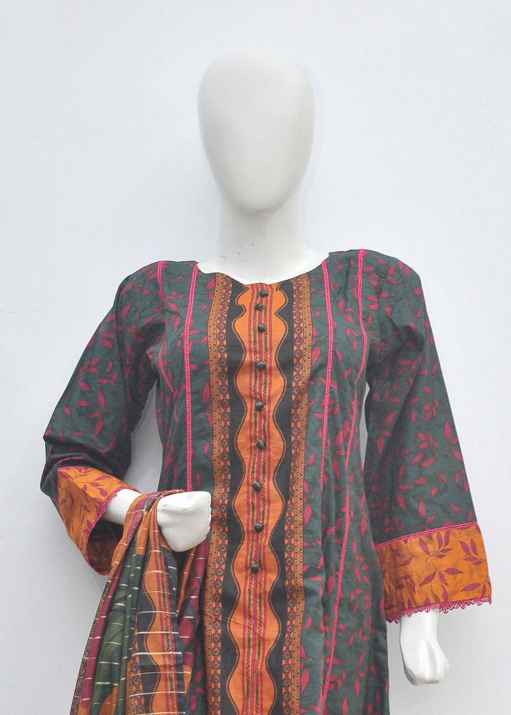 Printed 3pc Frock - BinSaeed Original