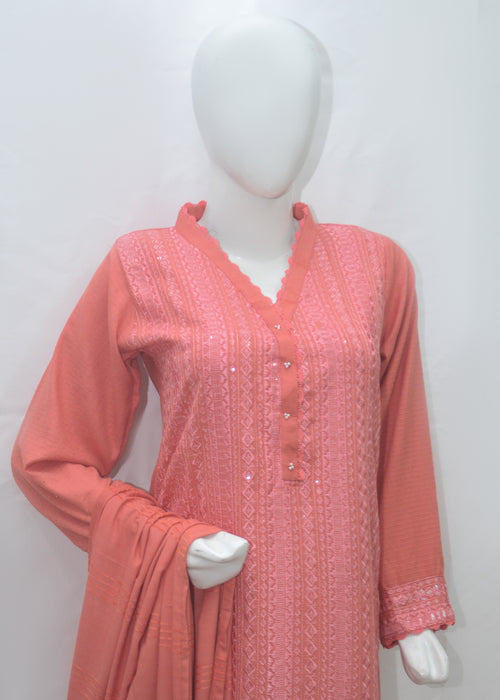 Luxury Embroidery Marina 3pc Suit - Winter Collection