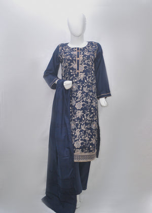 Luxury Embroidery Marina 3pc Suit - Winter Collection