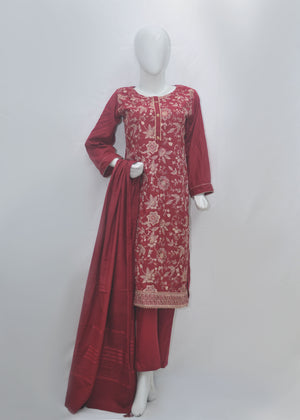 Luxury Embroidery Marina 3pc Suit - Winter Collection