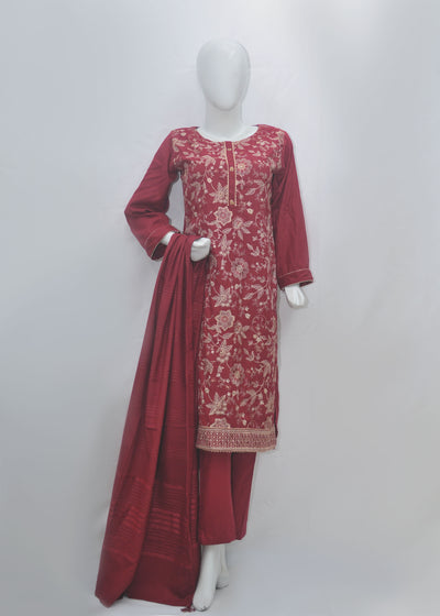 Luxury Embroidery Marina 3pc Suit - Winter Collection
