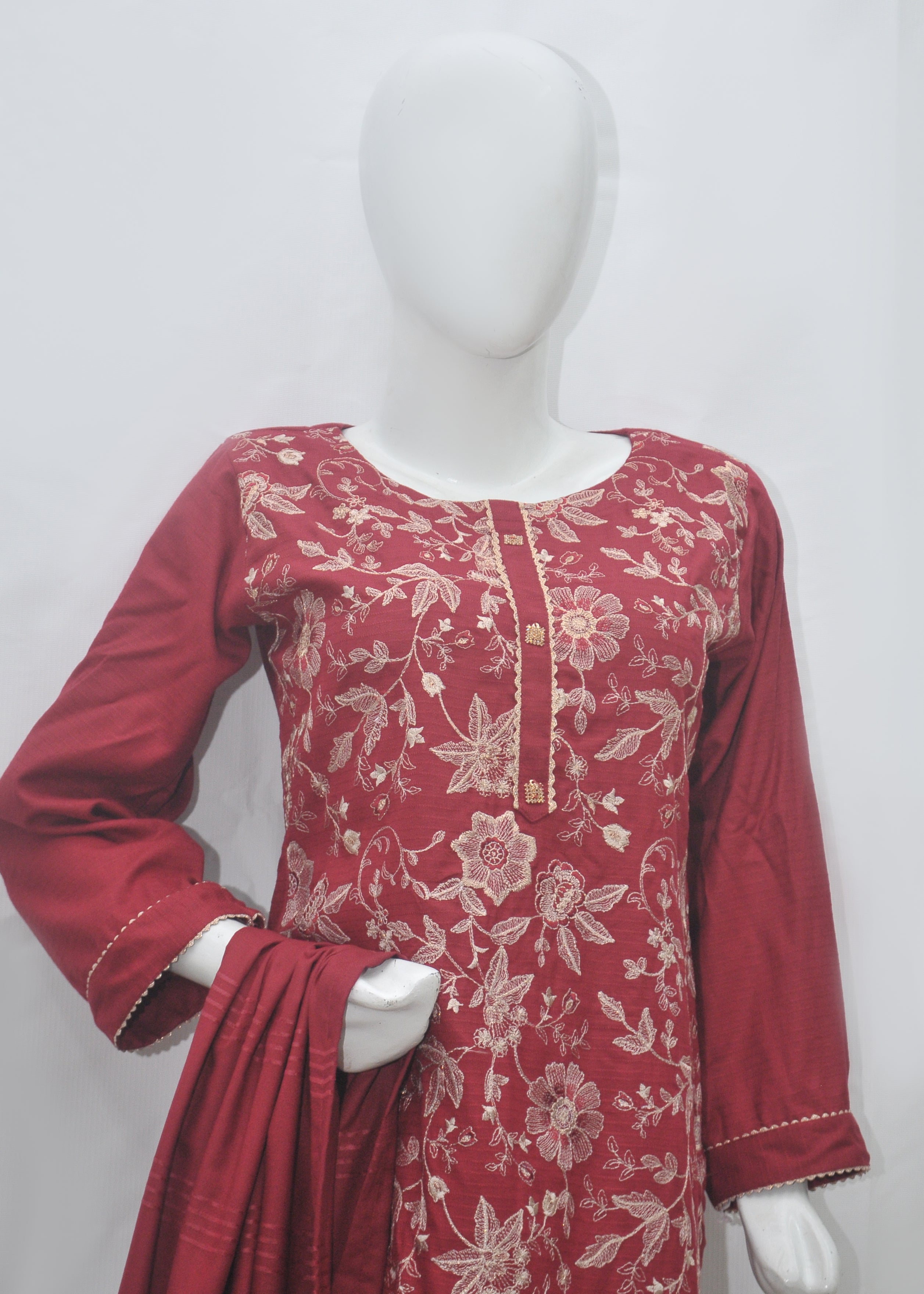 Luxury Embroidery Marina 3pc Suit - Winter Collection