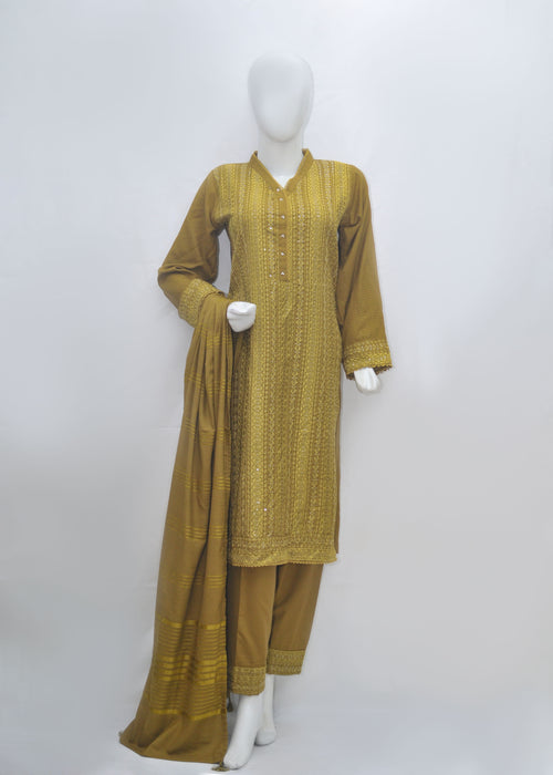 Luxury Embroidery Marina 3pc Suit - Winter Collection