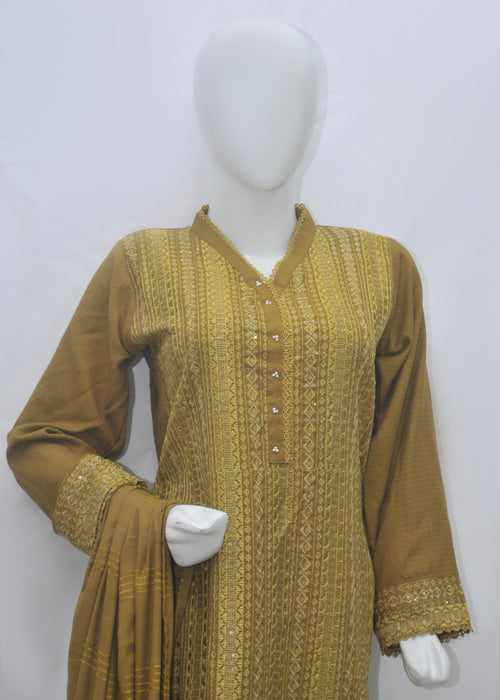Luxury Embroidery Marina 3pc Suit - Winter Collection