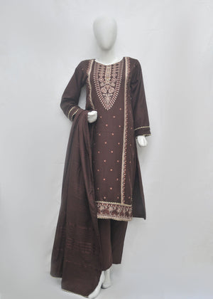 Luxury Embroidery Marina 3pc Suit - Winter Collection