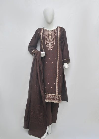 Luxury Embroidery Marina 3pc Suit - Winter Collection