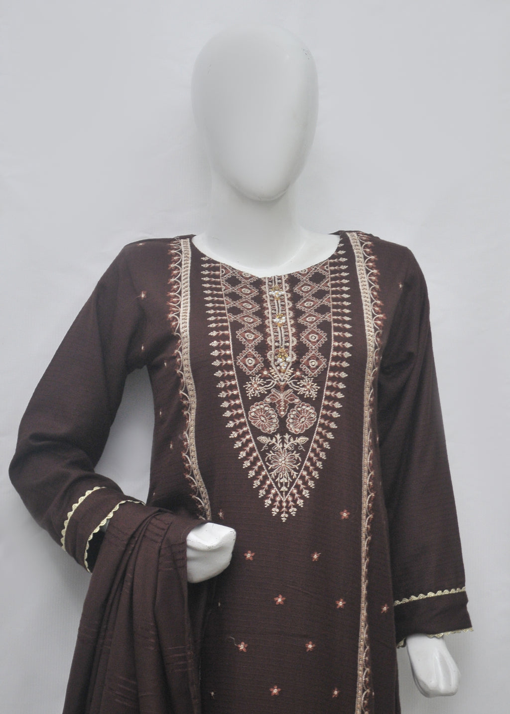 Luxury Embroidery Marina 3pc Suit - Winter Collection