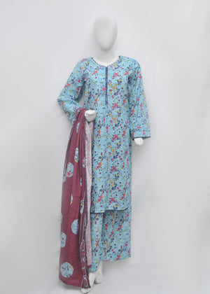 Premium Printed 3pc Khaddar Suit – Winter Collection