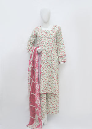 Premium Printed 3pc Khaddar Suit – Winter Collection
