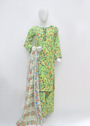 Premium Printed 3pc Khaddar Suit – Winter Collection