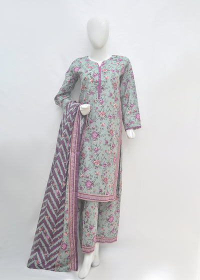 BinSaeed Printed 3pc Kurti - Khaddar