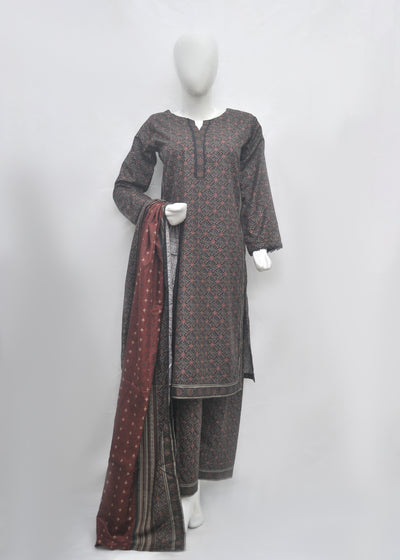 BinSaeed Printed 3pc Kurti - Khaddar