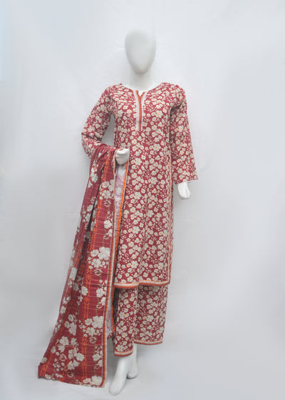 BinSaeed Printed 3pc Kurti - Khaddar