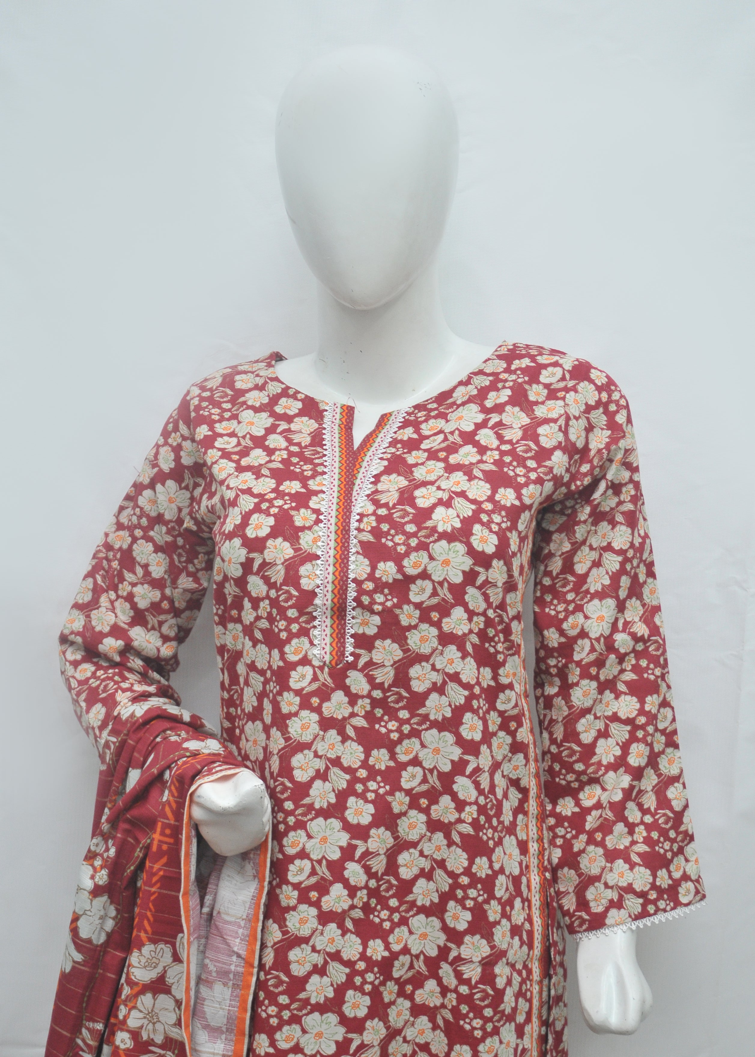 BinSaeed Printed 3pc Kurti - Khaddar