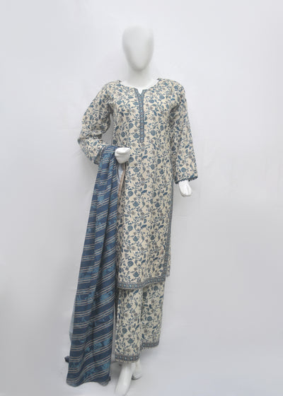 BinSaeed Printed 3pc Kurti - Khaddar