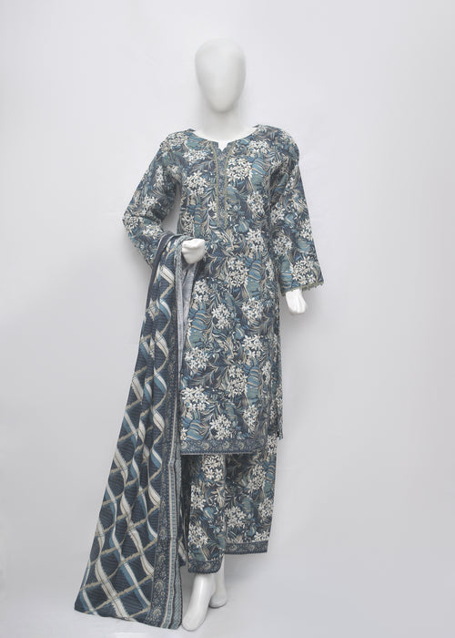 BinSaeed Printed 3pc Kurti - Khaddar