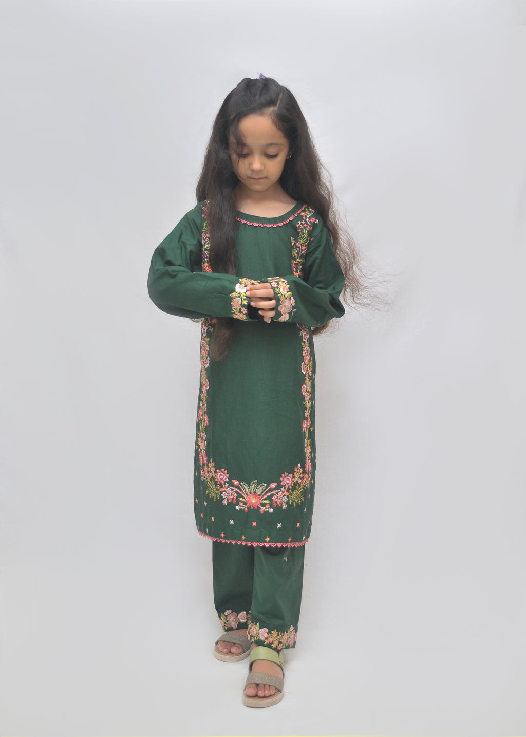 Embroidered Khaddar 2pc - Kids Winter Collection