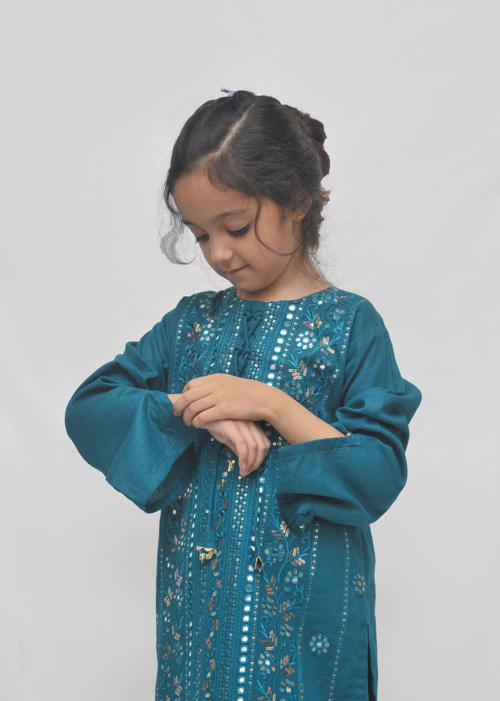 Embroidered Khaddar 2pc - Kids Winter Collection