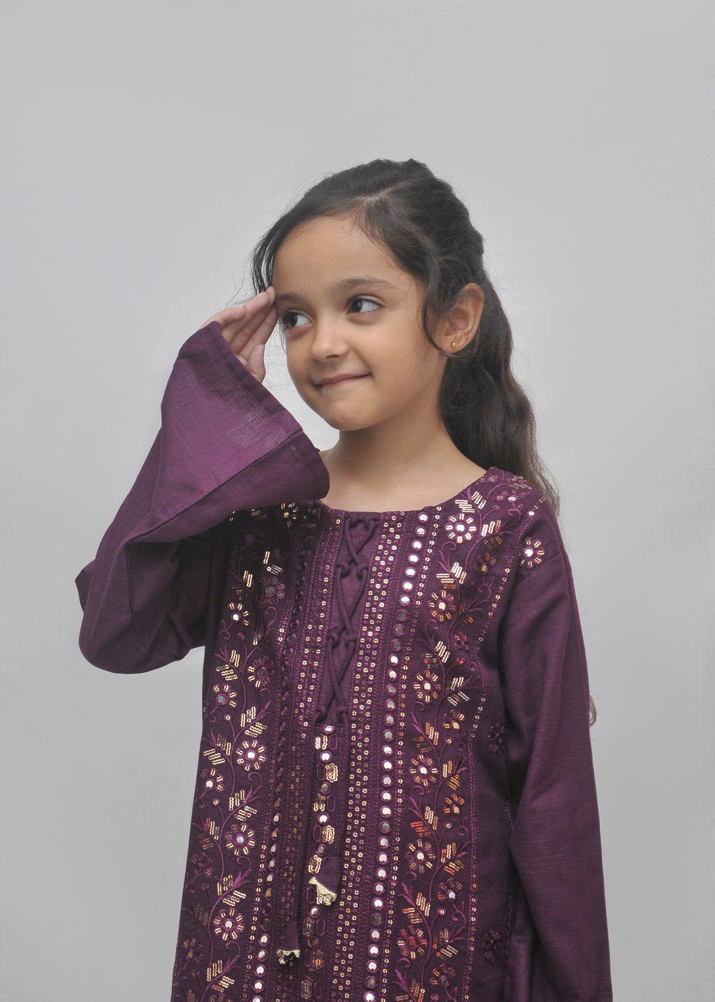 Embroidered Khaddar 2pc - Kids Winter Collection