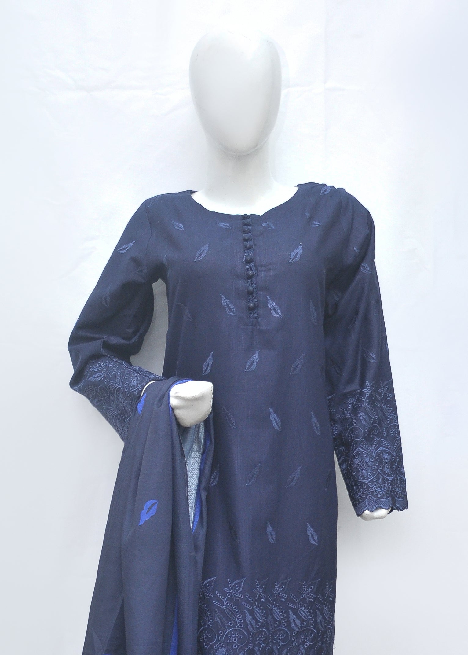Embroidered Khaddar 3pc - Winter Collection
