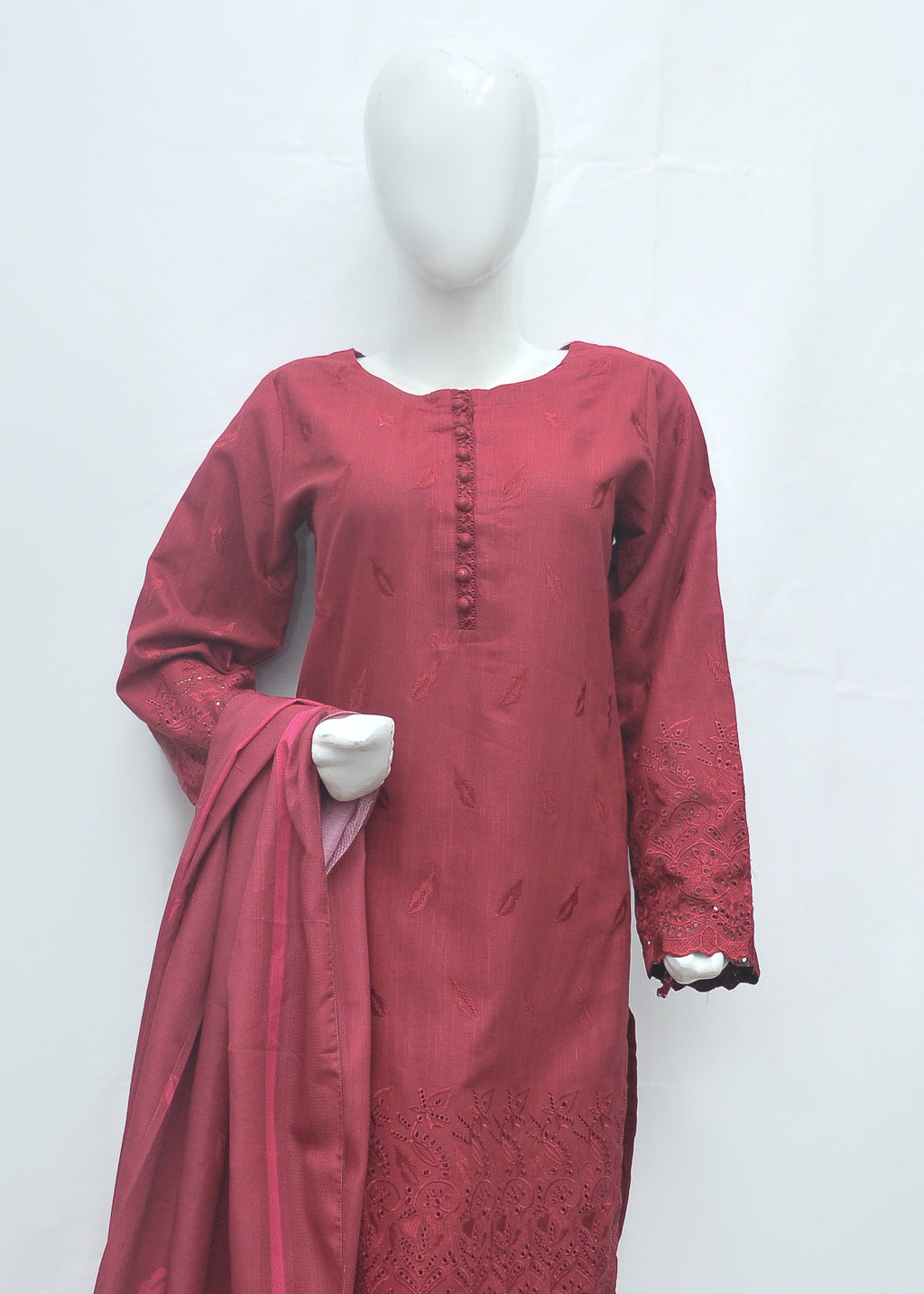 Embroidered Khaddar 3pc - Winter Collection