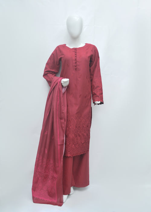 Embroidered Khaddar 3pc - Winter Collection