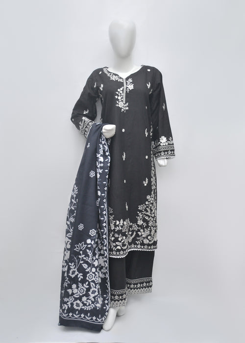 Embroidered Khaddar 3pc - Winter Collection