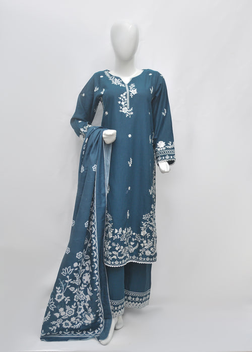 Embroidered Khaddar 3pc - Winter Collection