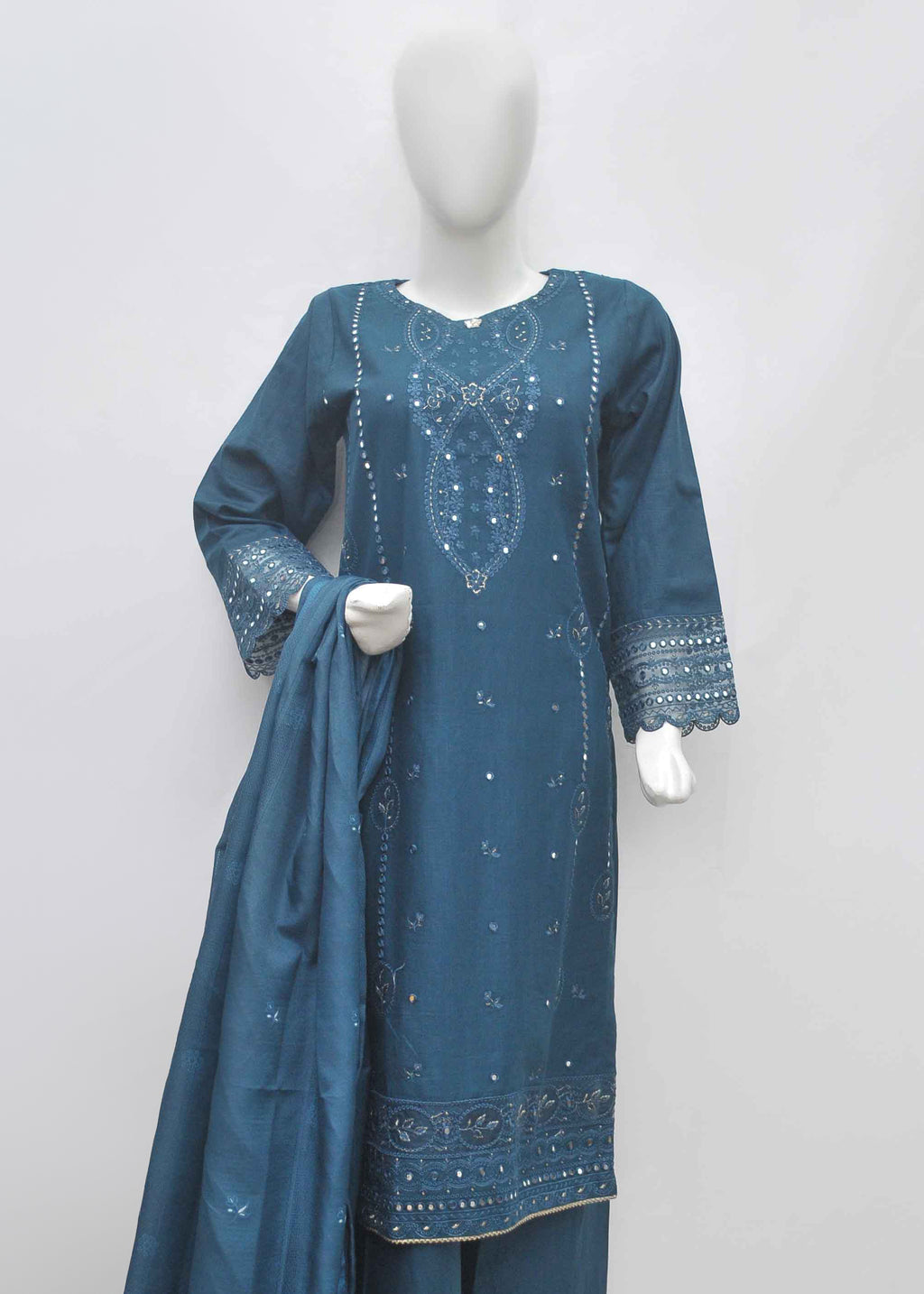 Embroidered Khaddar 3pc - Winter Collection