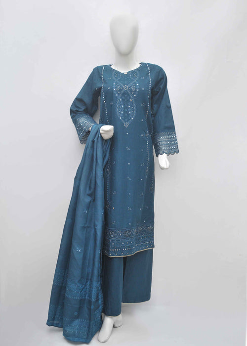Embroidered Khaddar 3pc - Winter Collection