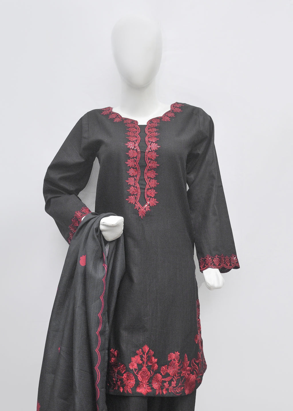 Embroidered Khaddar 3pc - Winter Collection