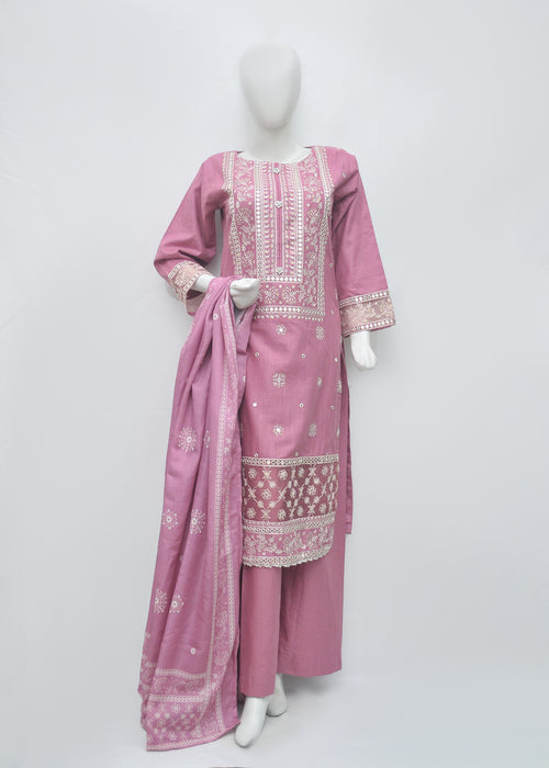 Embroidered Khaddar 3pc - Winter Collection