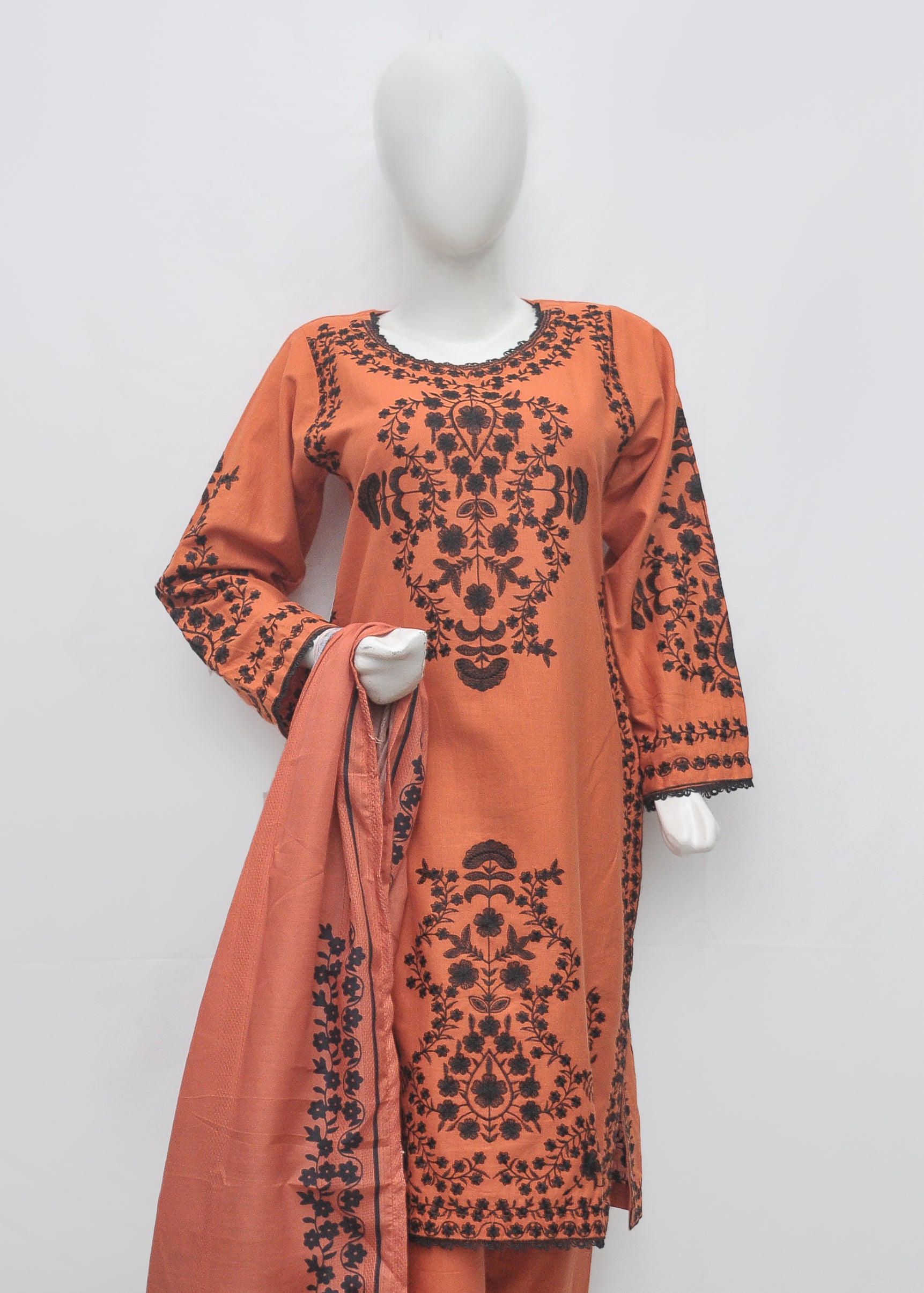 Embroidered Khaddar 3pc - Winter Collection