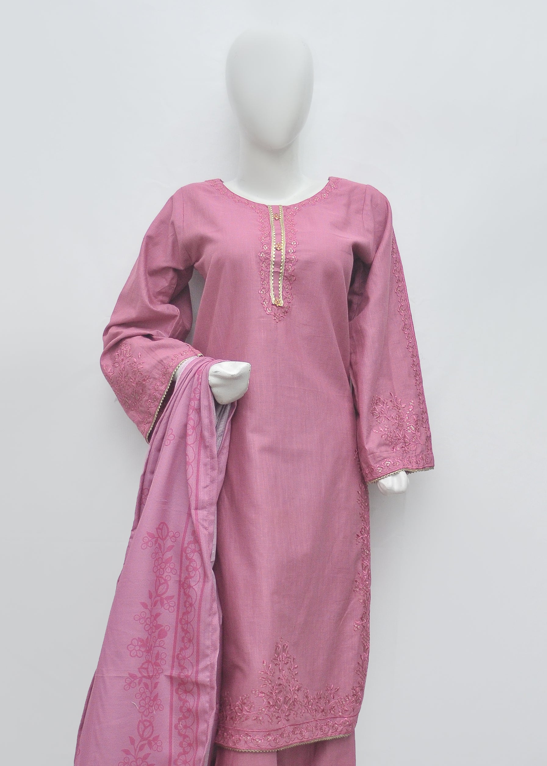 Embroidered Khaddar 3pc - Winter Collection