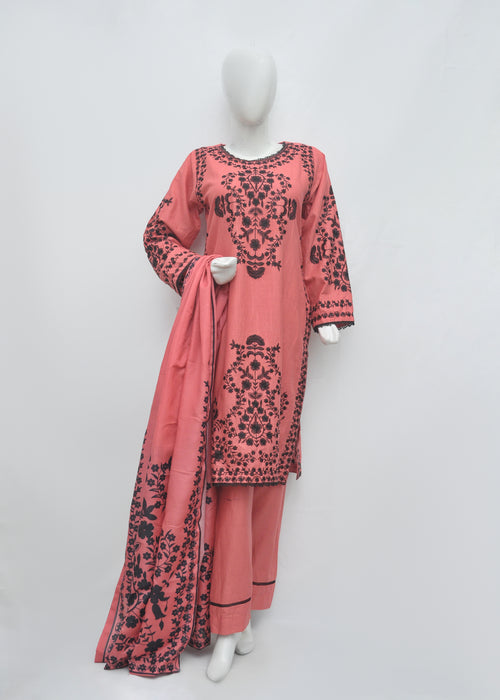 Embroidered Khaddar 3pc - Winter Collection