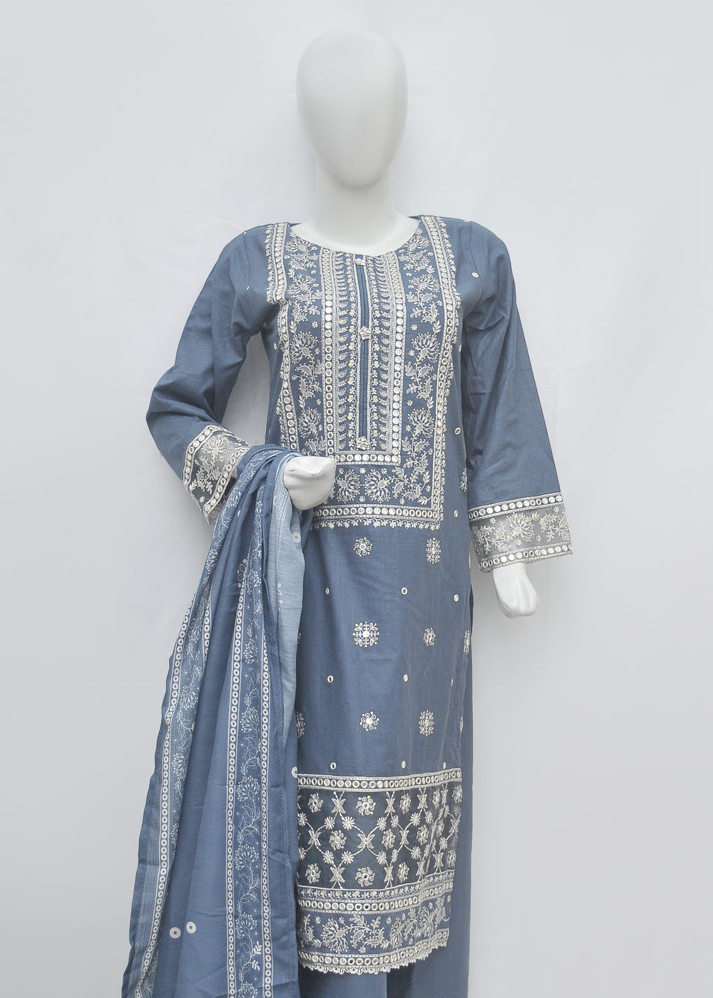 Embroidered Khaddar 3pc - Winter Collection