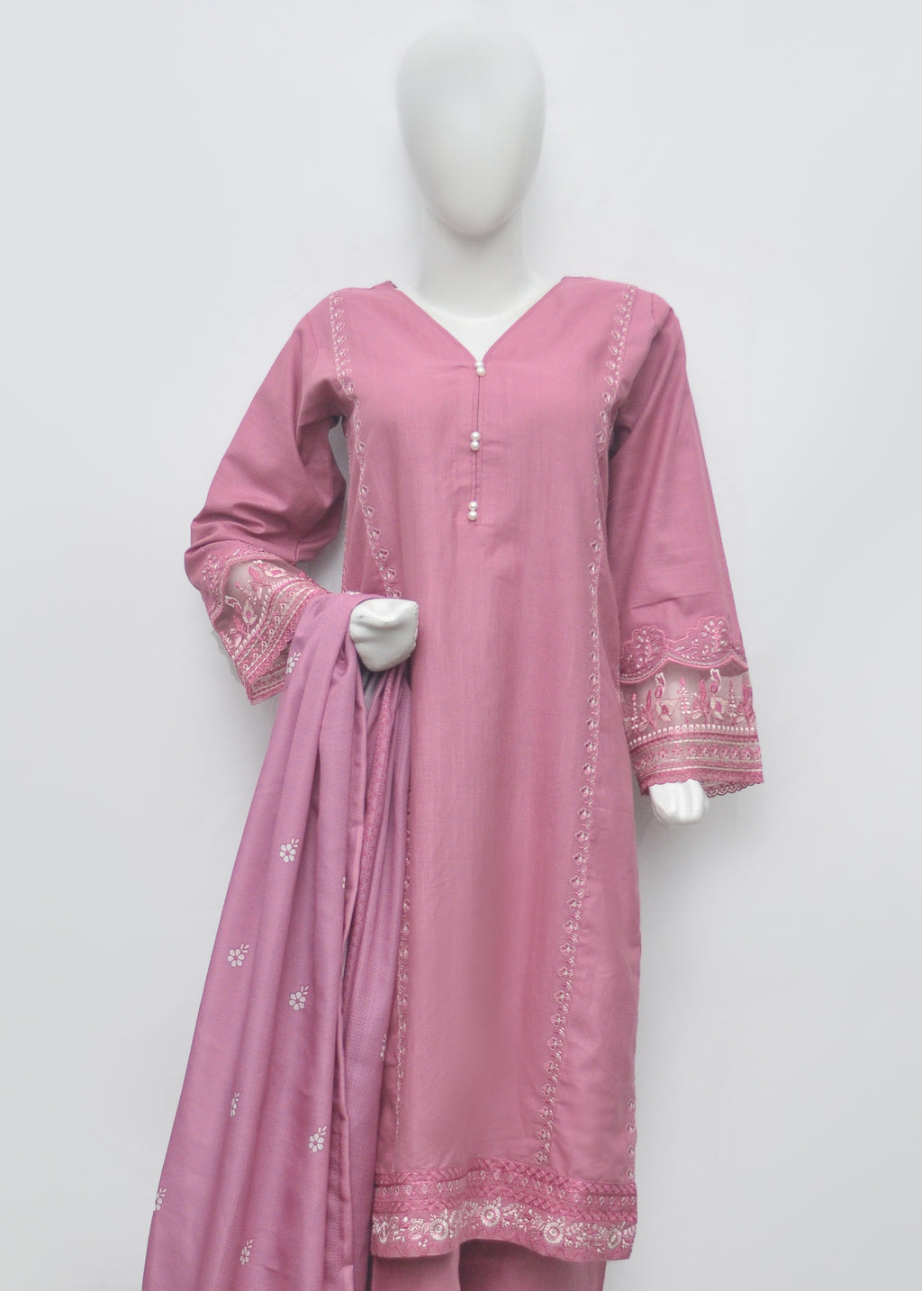 Embroidered Khaddar 3pc - Winter Collection
