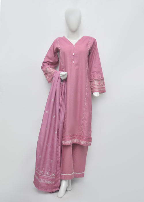 Embroidered Khaddar 3pc - Winter Collection