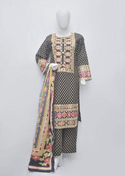 Embroidered Khaddar 3pc - Winter Collection