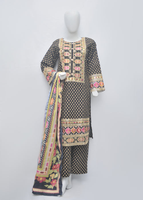 Embroidered Khaddar 3pc - Winter Collection