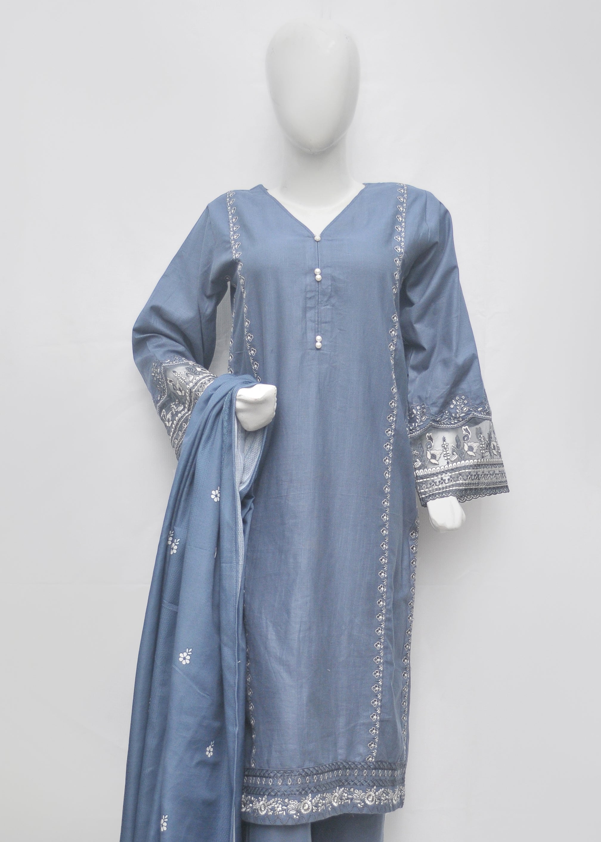 Embroidered Khaddar 3pc - Winter Collection