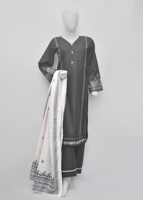 Embroidered Khaddar 3pc - Winter Collection
