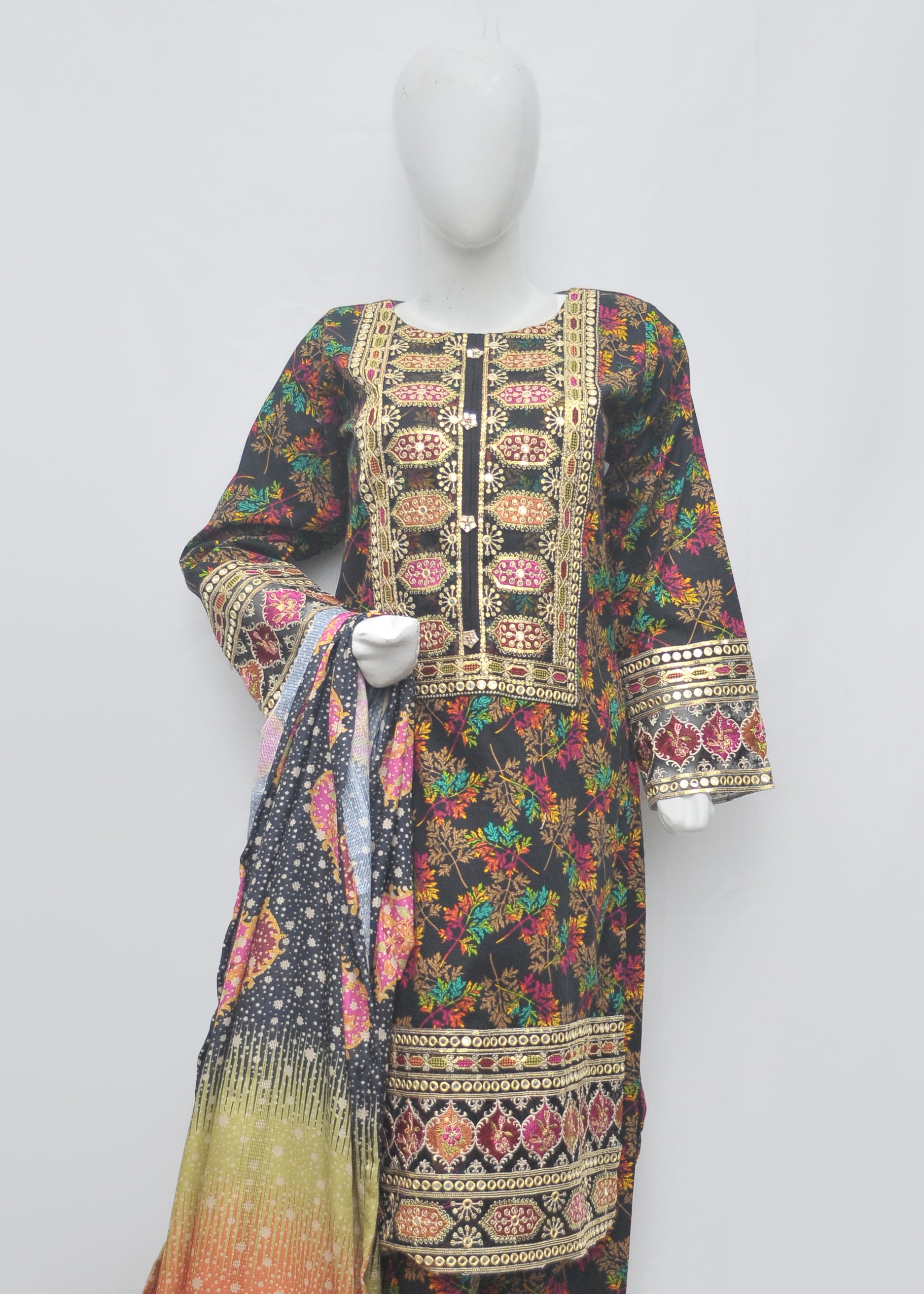 Embroidered Khaddar 3pc - Winter Collection