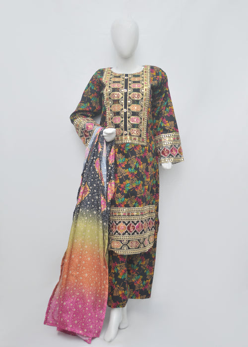 Embroidered Khaddar 3pc - Winter Collection