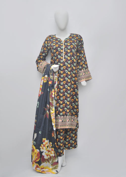 Embroidered Khaddar 3pc - Winter Collection